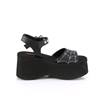 DemoniaCult - FUNN10 Platform Sandals - Black Product image